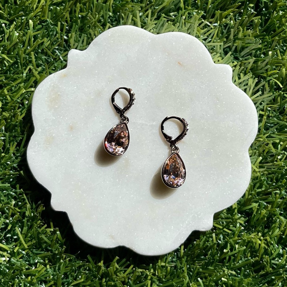Givenchy Rose Gold-Tone Crystal Drop Earrings